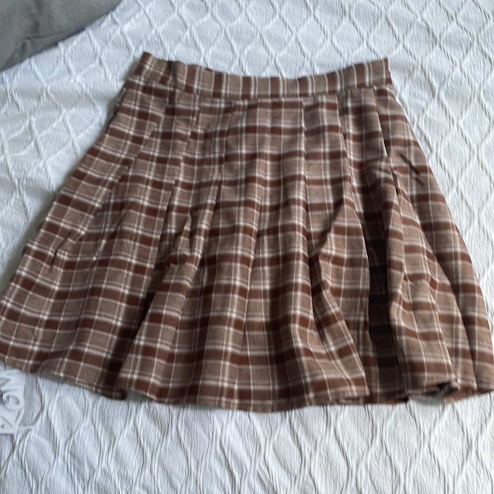 Brown Pleated Skirt- Brand New